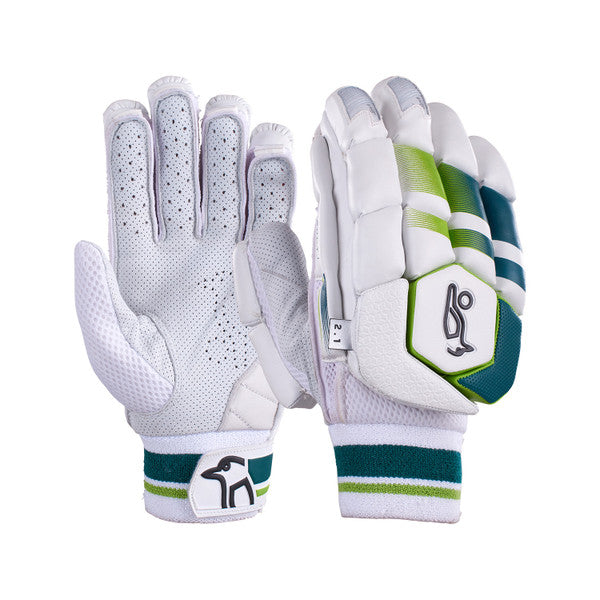 Kookaburra Kahuna 2.1 Cricket Batting Gloves 2023 - Premium Leather Protection for Cricket Players - Perfect for Practice & Matches
