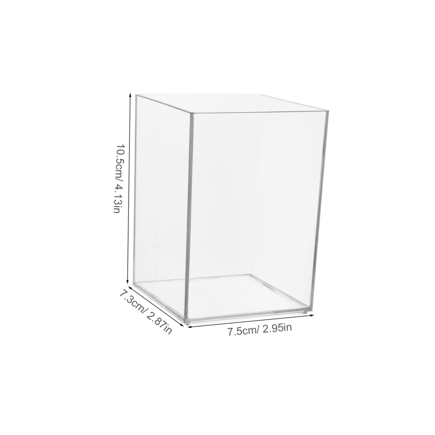 Clear Acrylic Makeup Brush Holder & Desk Organizer - Multifunctional Pen Pencil Cup for Office, Home Vanity, Bathroom Counter | Perfect for Cosmetics, Stationery, Toothbrush Storage