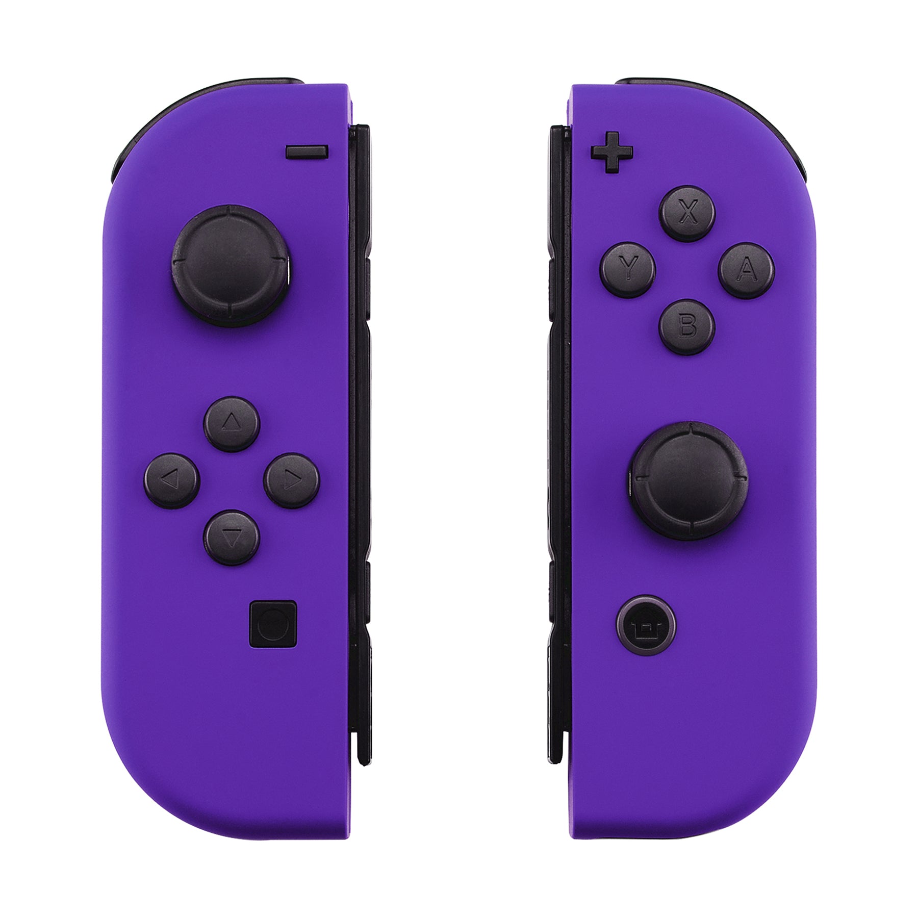 eXtremeRate Soft Touch Grip Purple Joycon Controller Shell with Full Button Set - DIY Replacement Housing for Nintendo Switch JoyCon & OLED JoyCon (Console Not Included) | Perfect for Gaming, Travel & Custom Mods