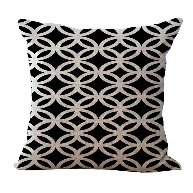 Stylish Black and White Abstract Pillow Cases - Soft & Breathable Bedding for Home Decor, Living Room, Bedroom - Perfect for Modern & Minimalist Interiors