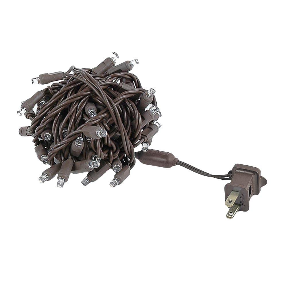 50FT 100 LED Commercial Grade Outdoor String Lights - Pure White Waterproof Christmas Lights with 40,000 Hours Lifespan for Patio, Garden, Wedding & Holiday Decorations