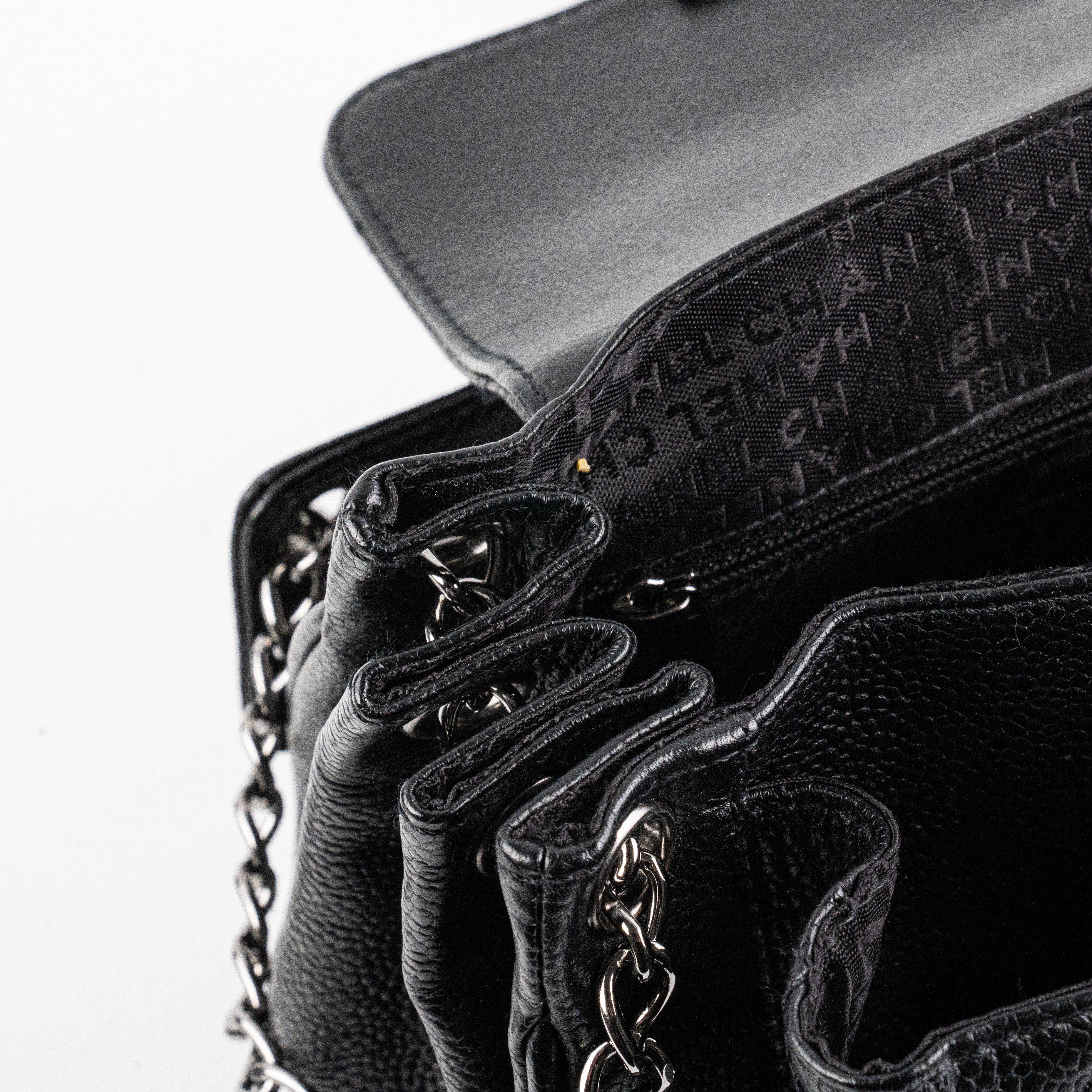 Chanel Black Caviar Leather Seasonal Shoulder Flap Bag - Luxury Designer Handbag for Women, Perfect for Parties, Work & Everyday Use