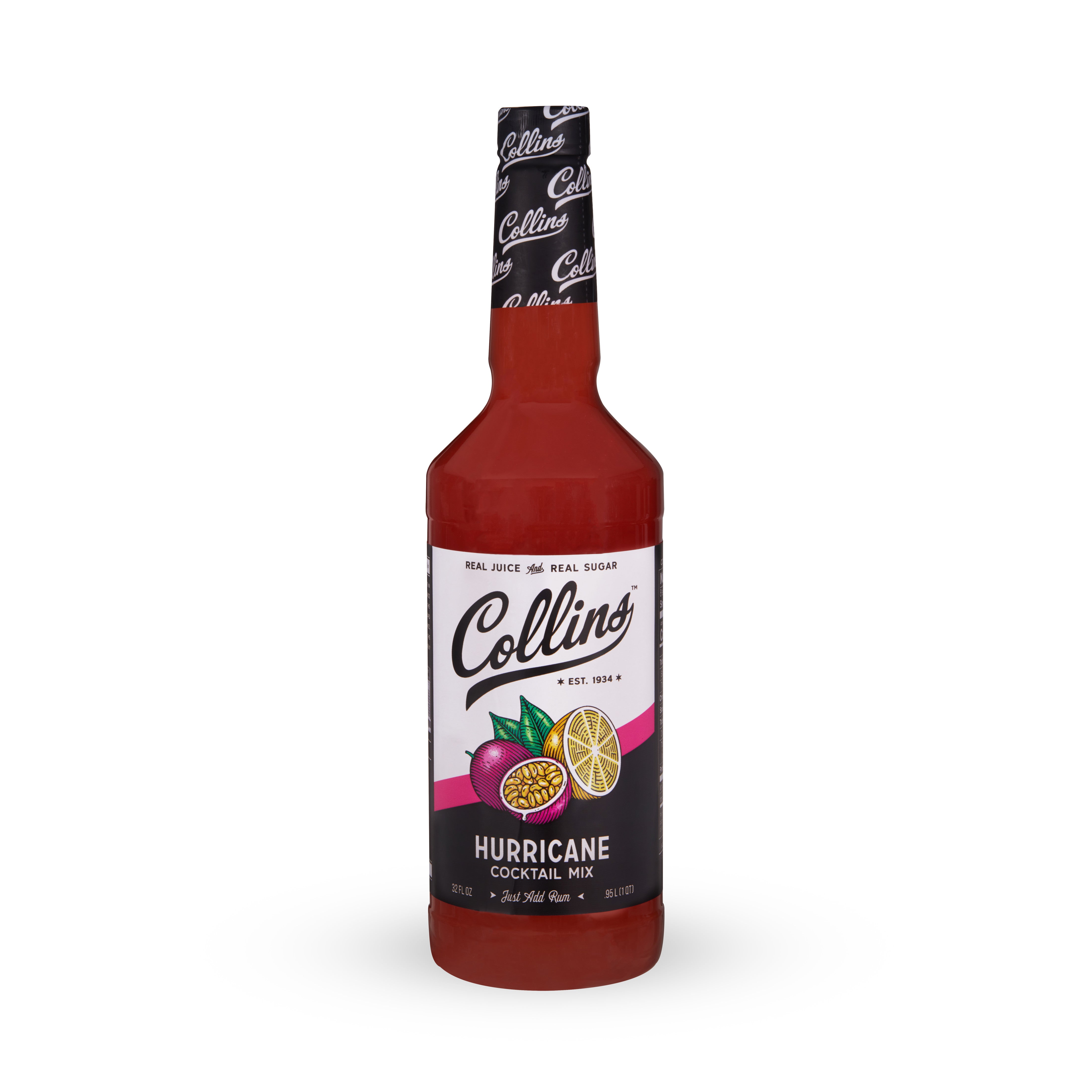 Hurricane Cocktail Mix 32 oz - Premium Tropical Drink Mix for Parties, Bars & Home Entertaining - Perfect for Mardi Gras, Summer BBQs & Beach Themed Events