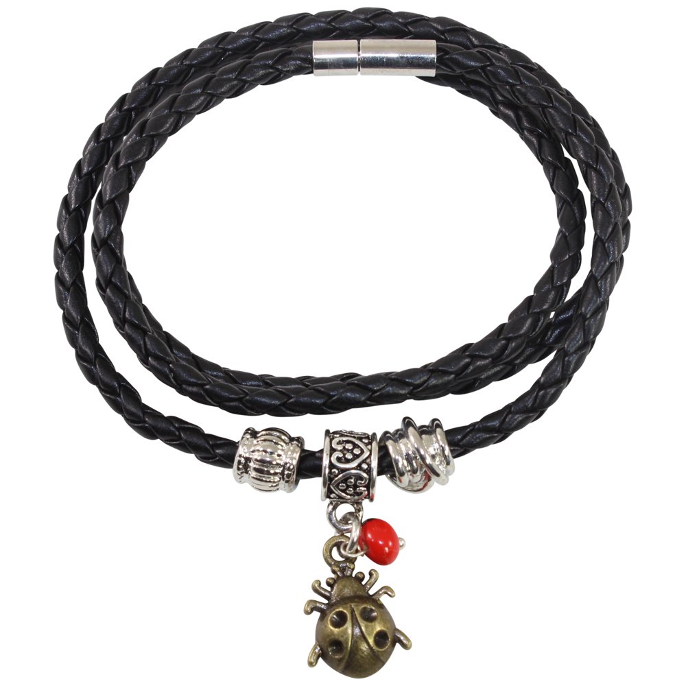 Evelyn Brooks Adjustable Charm Bracelet with Meaningful Good Luck Huayruro Seed Beads & Magnetic Clasp - Multiple Charm Styles - Perfect Gift for Women (Mom, Daughter, Sister, Aunt, Girlfriend) - Ideal for Everyday Wear, Special Occasions & Thoughtful Gifting