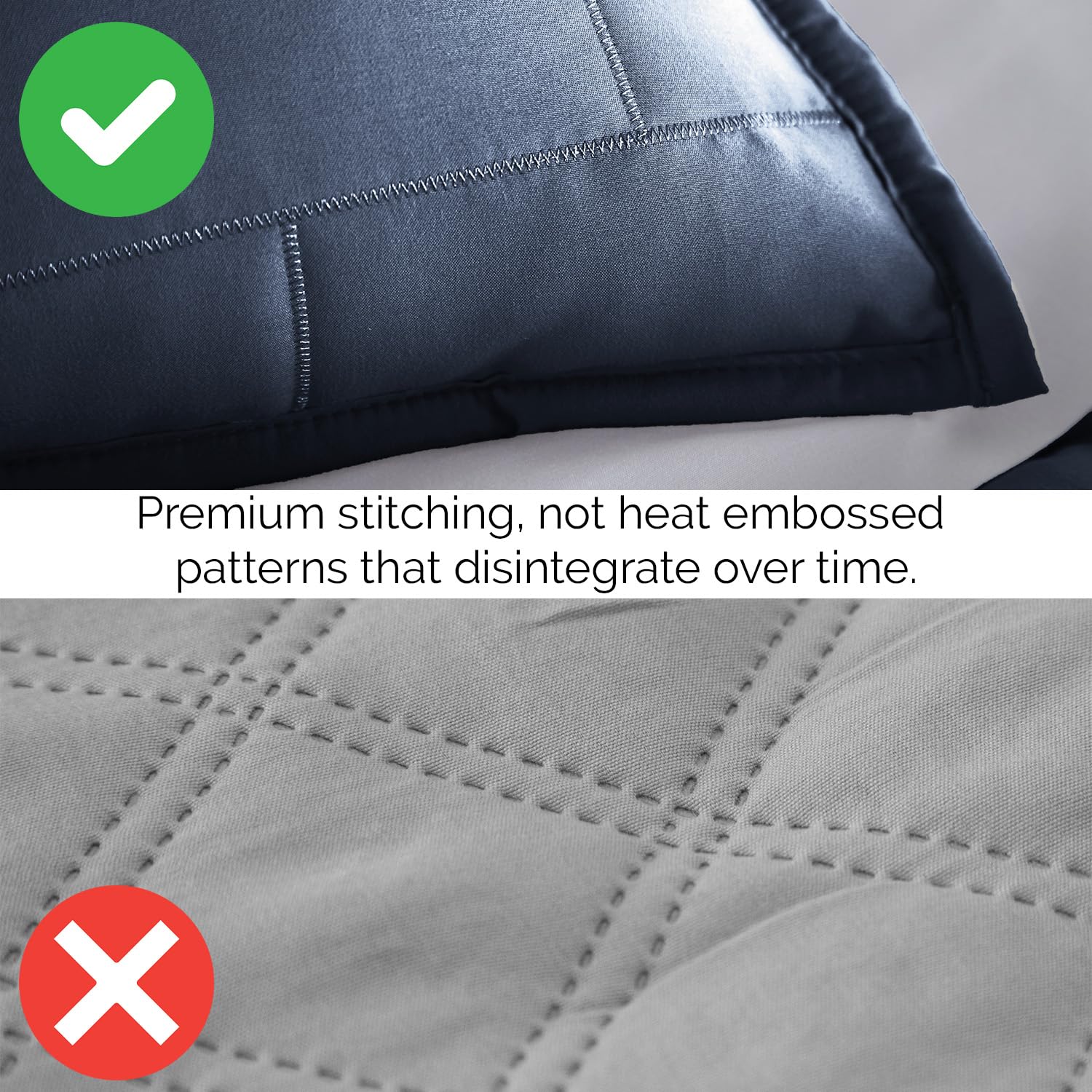 Southshore Fine Living 6-Piece Twin Daybed Comforter Set - Dark Blue Brickyard Pattern with Daybed Cover, 3 Pillow Shams, Bed Skirt & Throw Pillow | Perfect for Guest Rooms, Dorm Rooms & Cozy Reading Nooks