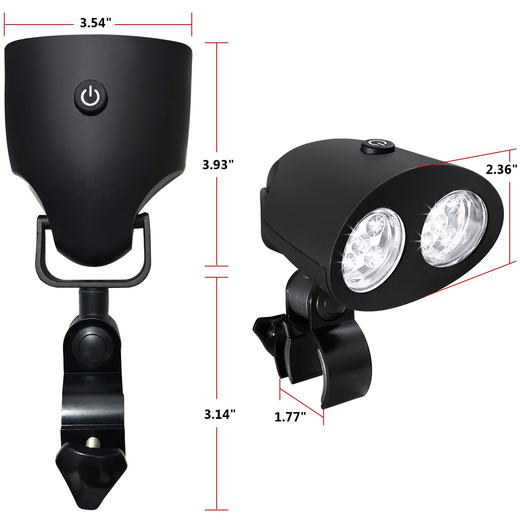 10 LED Waterproof Grill Lights with Aluminum Clip - Durable BBQ Accessories for Outdoor Cooking, Camping & Cycling - Perfect Gift for Men (Grilling, Backyard Parties, Nighttime Adventures)