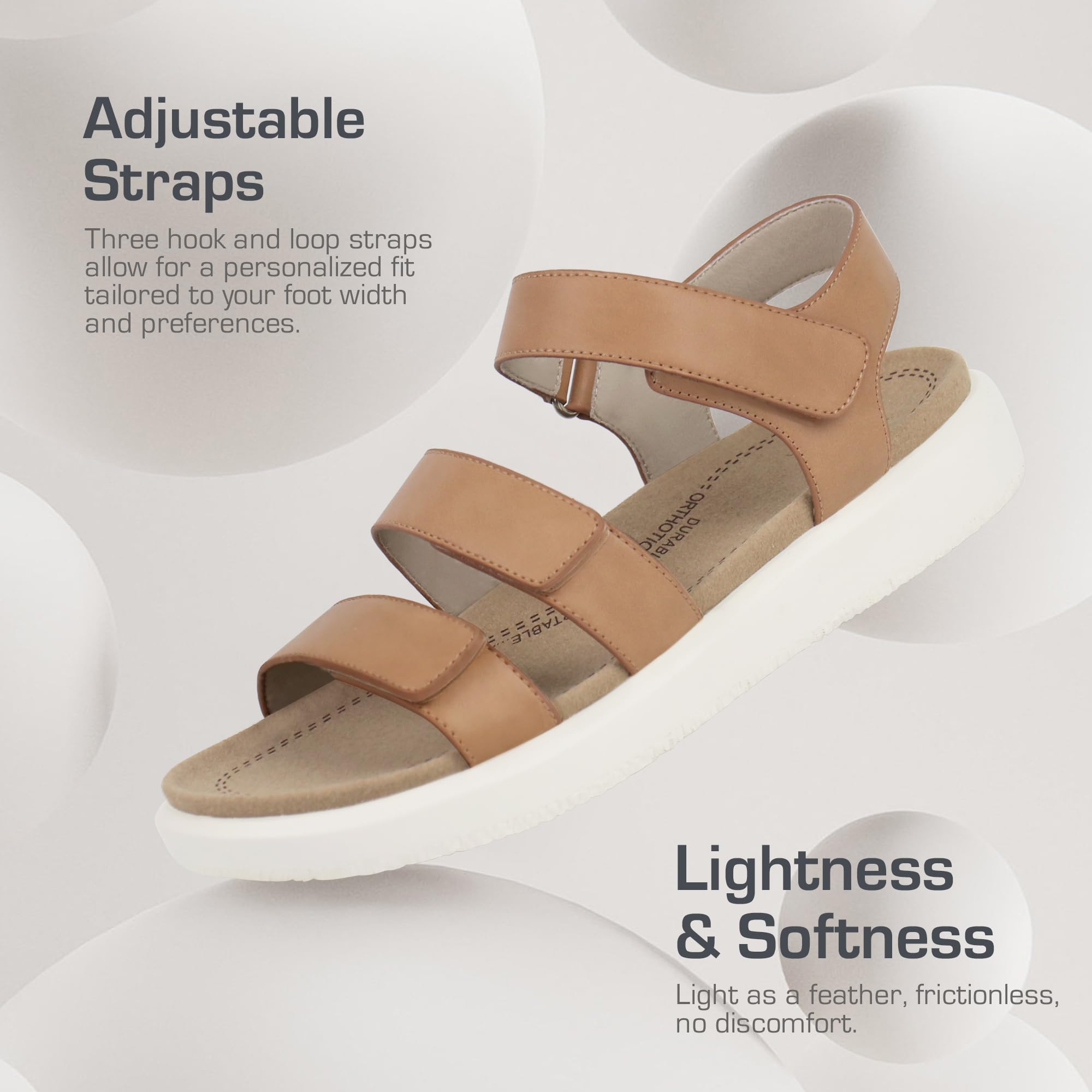 Women's Orthotic Walking Sandals with Arch Support - Comfortable Orthopedic Sandals for Plantar Fasciitis & Flat Feet - Perfect for Walking, Travel & Everyday Wear