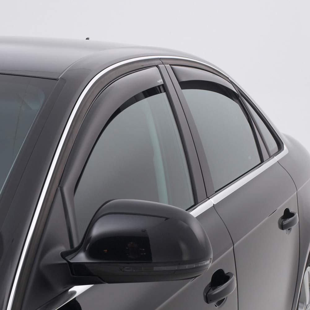 Volkswagen Caddy V/1K 2/4-Door Wind Deflectors (2015-2020) - Dark Smoke Tint - Reduce Wind Noise & Rain Protection - Perfect for Road Trips & Daily Commuting