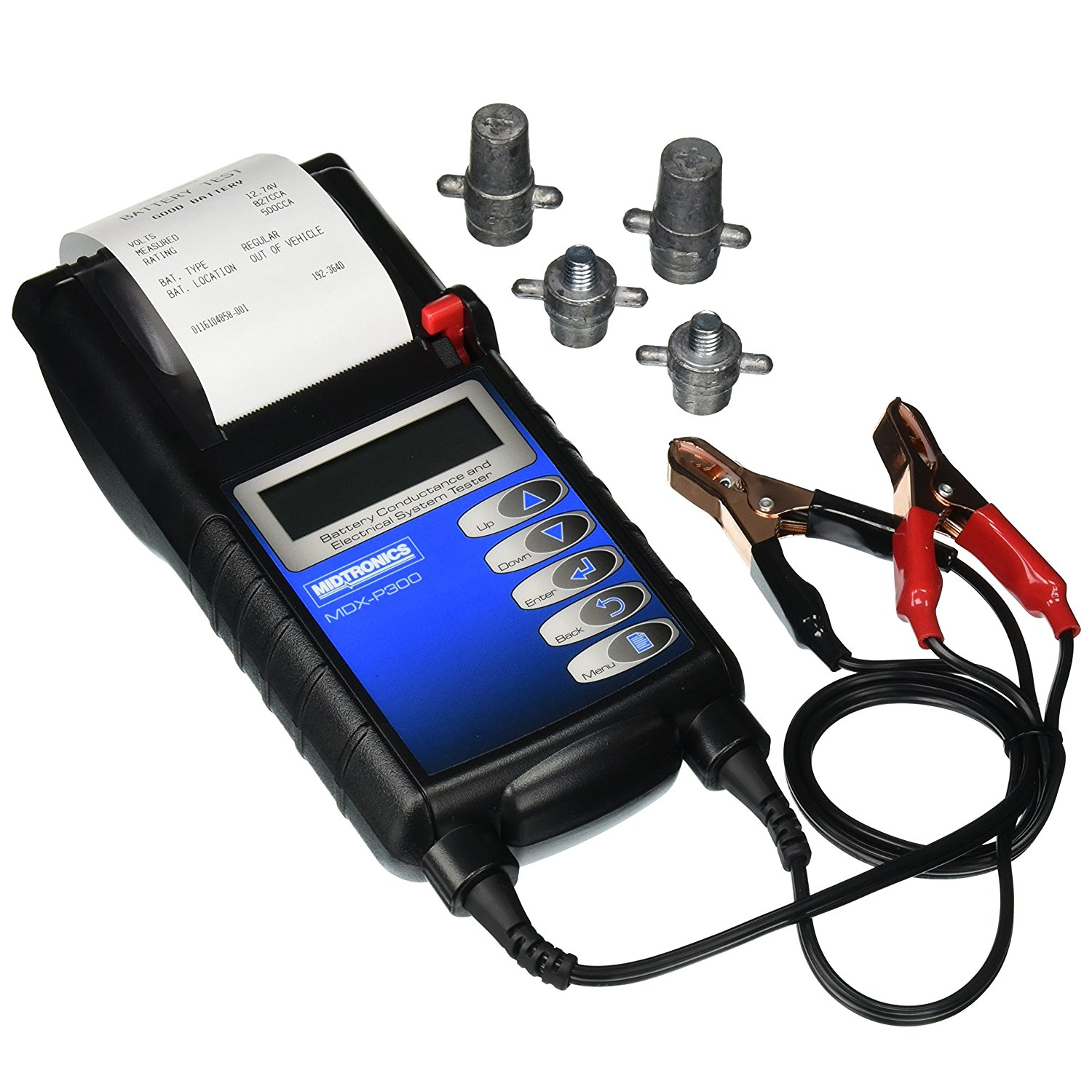 Midtronics MDX P300 12V Battery and Charging System Tester with Built-in Printer - Professional Automotive Battery Diagnostic Tool for Cars, Trucks, and RVs