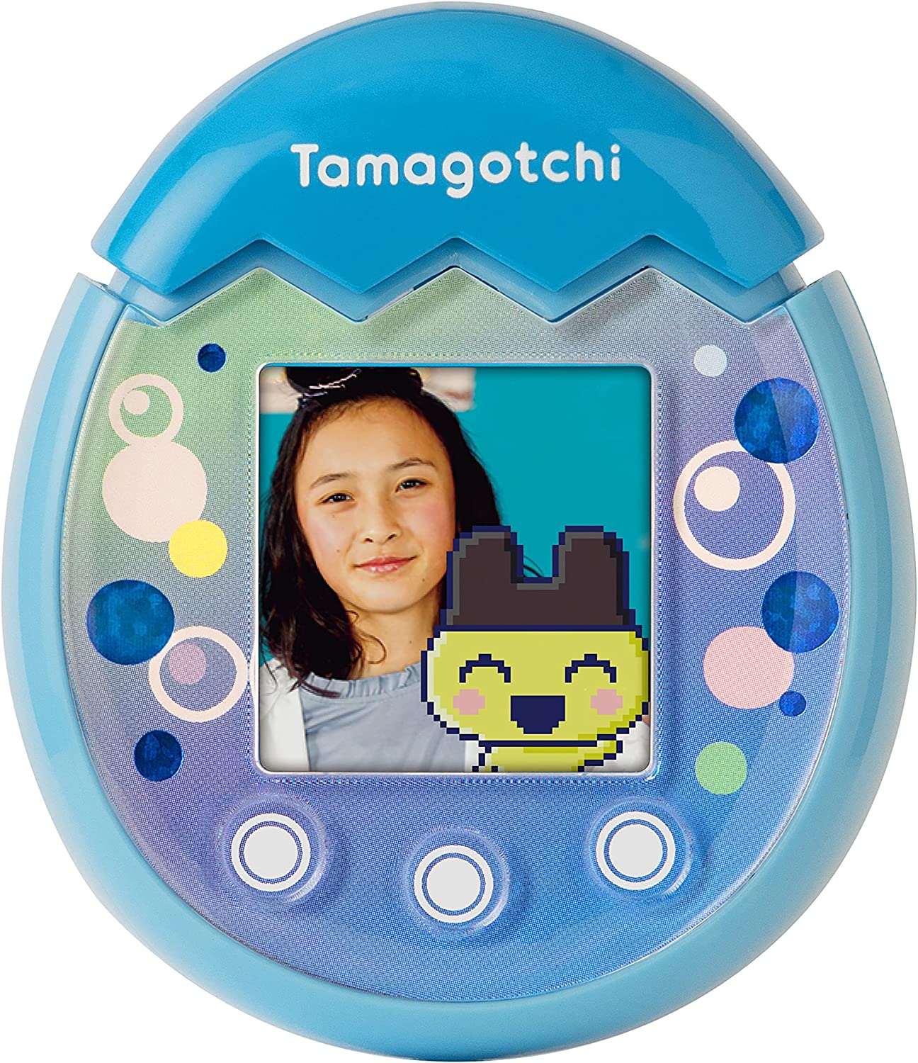 Tamagotchi Pix Ocean Blue Virtual Pet - Interactive Digital Toy for Kids & Adults - Perfect for Gifts, Collectibles, and Stress Relief