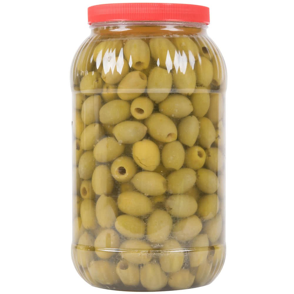 1 Gallon Pitted Queen Olives - Premium Castella Olives for Salads, Pizzas & Mediterranean Dishes | Bulk Size for Restaurants & Catering
