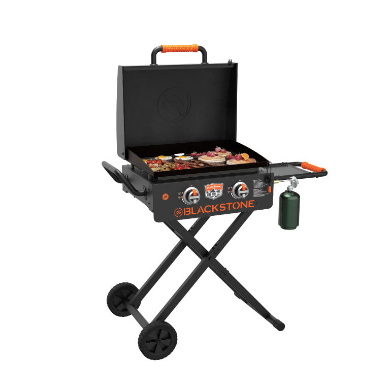 Portable 22-Inch Griddle with Flexfold Legs - Perfect for Camping, Tailgating & Outdoor Cooking