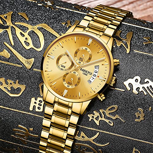 NIBOSI Luxury Men's Watch - Waterproof Chronograph for Sports & Gifts