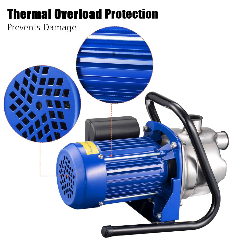 3/4HP Stainless Steel Water Pump - 660GPH High Flow Sprinkler Booster Pump for Lawn Irrigation, Garden Watering & Pressure Boosting | TheLAShop