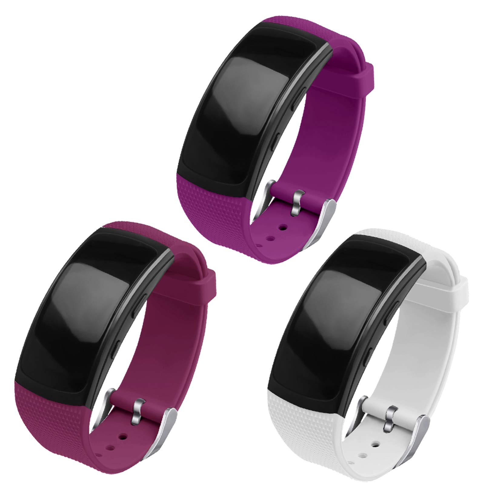 OenFoto Replacement Silicone Band for Samsung Gear Fit2 Pro SM-R365 & Gear Fit2 SM-R360 - Durable Comfortable Strap Accessories for Workout, Running, Swimming & Daily Wear