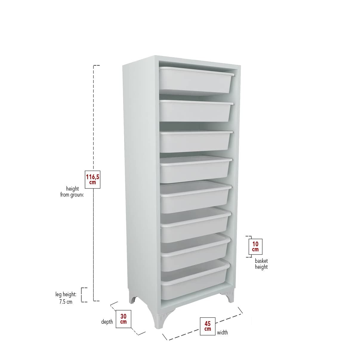 Comfyt White Dresser & Storage Organizer - 8-Shelf Wood Cabinet for Closet, Bathroom, Office, Kitchen, Garage & Pantry | Perfect for Shoes, Bins & Drawers | Space-Saving Home & Office Storage Solution