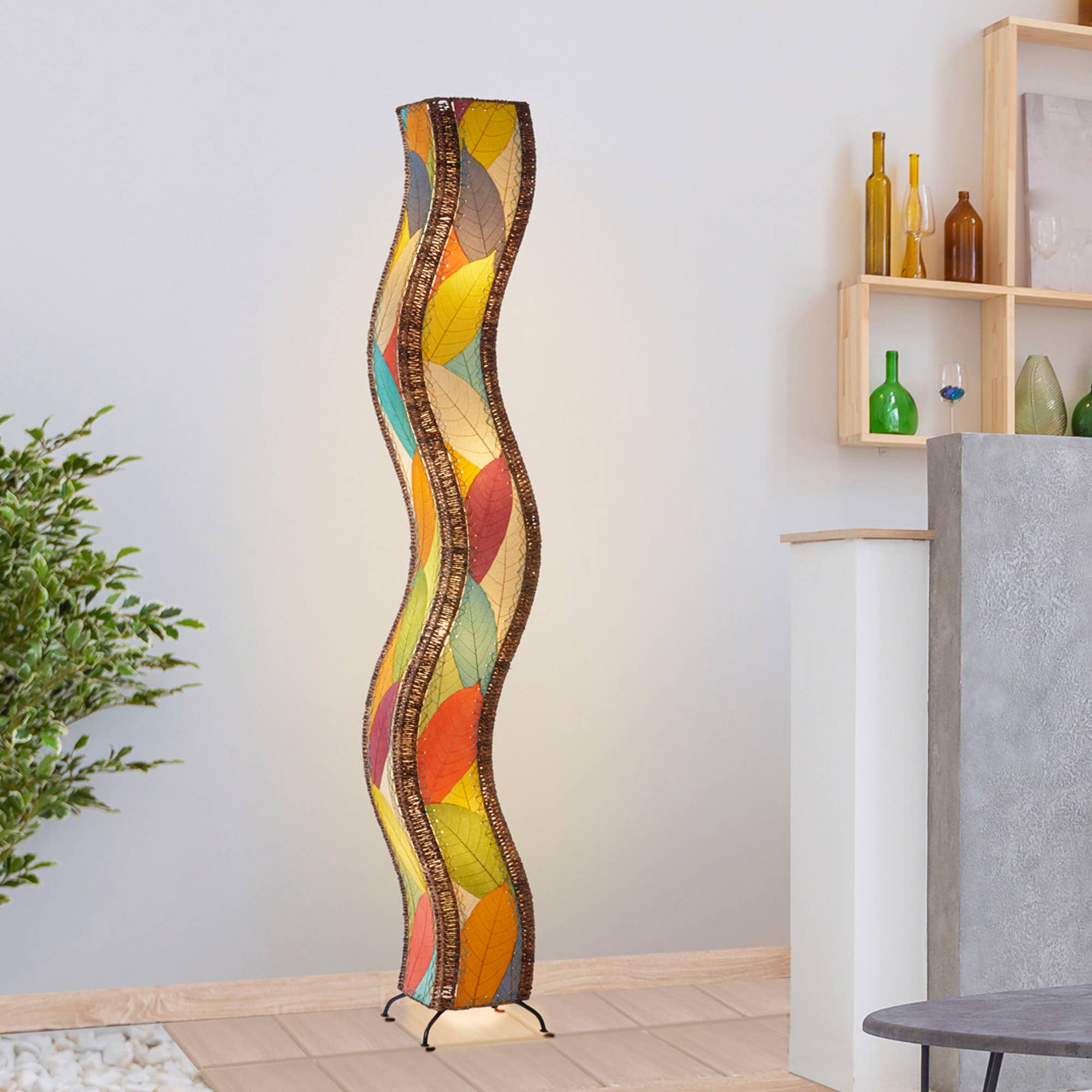 Wave Giant Floor Lamp - Modern LED Standing Light with Adjustable Brightness for Living Room, Bedroom, and Office Decor