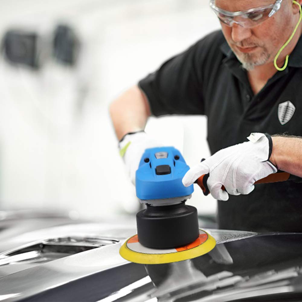 NEWONE 20V Cordless Dual Action Polisher - 5-Inch Round Orbital Buffer with 6 Speed Settings, Anti-Vibration Handle & 4.0Ah Battery - Perfect for Car Detailing, Sanding, Polishing and Waxing - Includes Fast Charger for Professional Auto Body & DIY Home Use