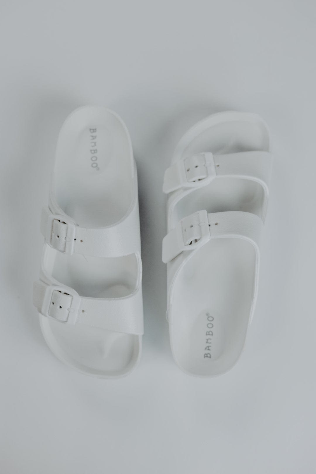 Women's White Double Buckle Strappy Sandals - Comfortable Summer Casual Shoes for Beach, Vacation & Everyday Wear