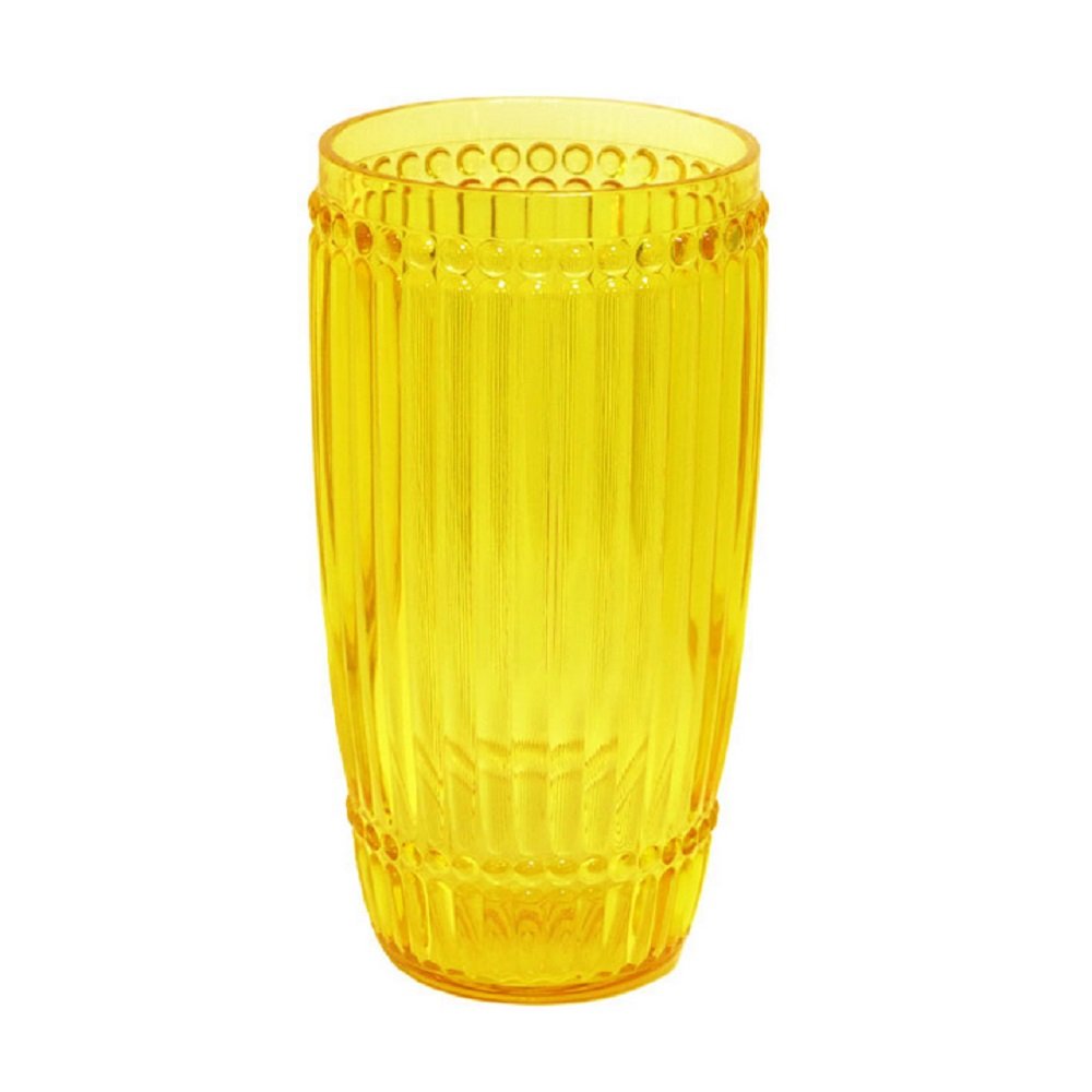 Le Cadeaux Poly Milano Large Tumbler 20oz - Insulated Stainless Steel Travel Mug with Lid & Handle, BPA-Free, Yellow - Perfect for Coffee, Tea, Hot & Cold Drinks at Home, Office or Commuting