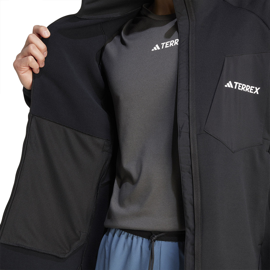 Adidas Men's Terrex Xperior Medium Fleece Jacket - Lightweight Hiking & Outdoor Winter Jacket for Men - Perfect for Camping, Trail Running and Cold Weather Activities (IB1839)