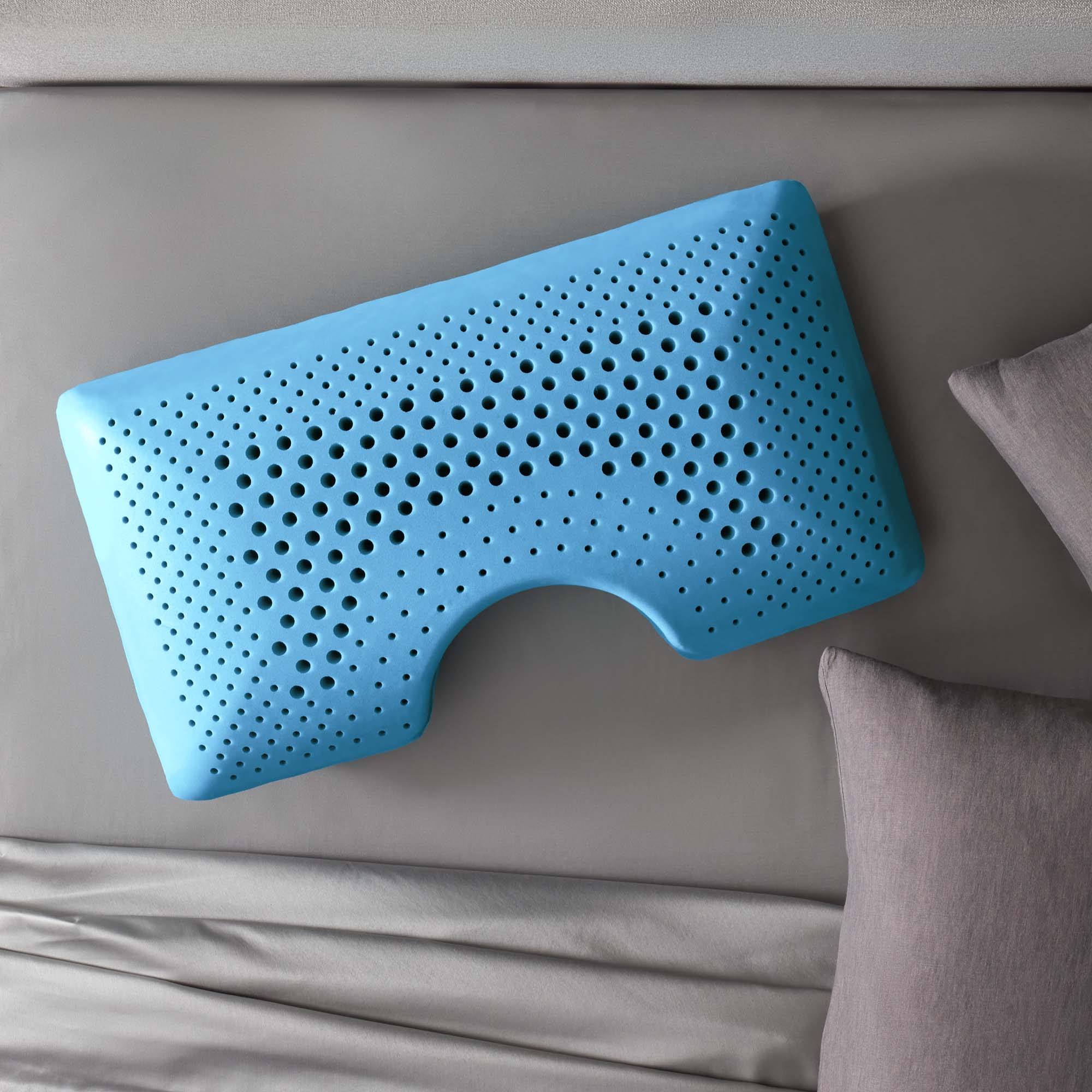 Malouf Activedough Shoulder Cut Out Gel Infused Pillow - Orthopedic Support for Neck Pain Relief, Cooling Memory Foam Pillow for Side Sleepers - Perfect for Back Pain, Shoulder Discomfort & Hot Sleepers