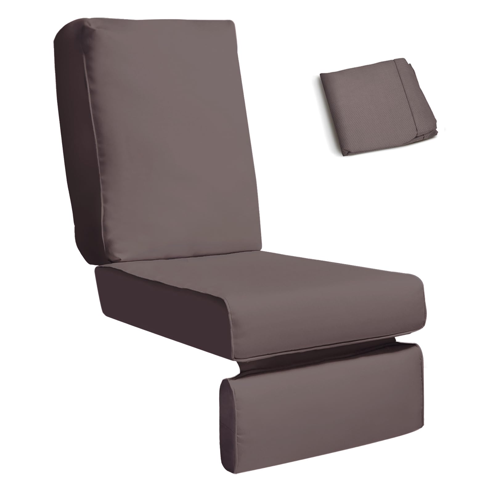 Outdoor Recliner Chair Replacement Cushion Cover - Washable, UV & Fade Resistant, Water Repellent (Cushion Not Included) - Perfect for Patio Furniture, Deck Chairs & Poolside Lounging