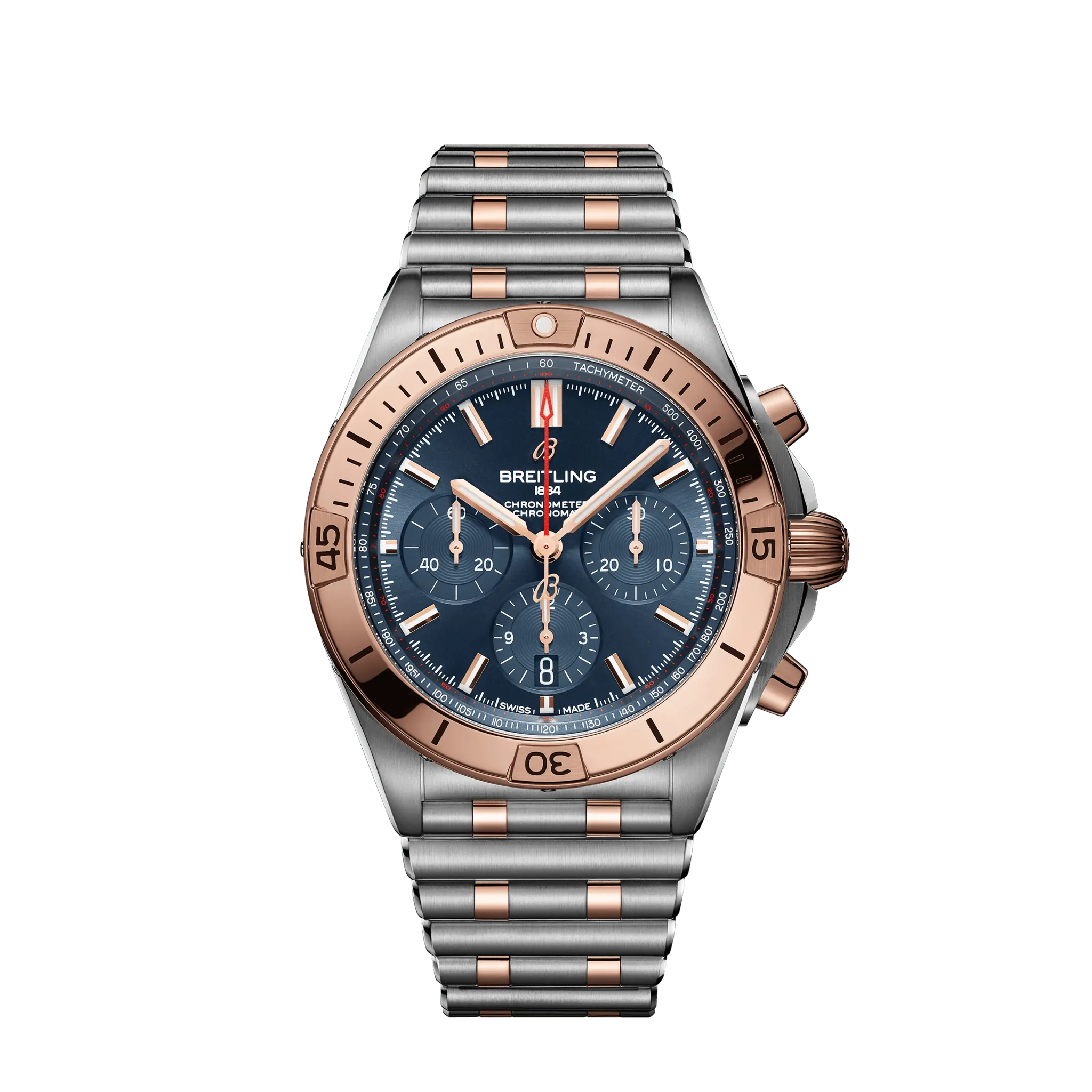 Breitling Chronomat B01 42mm 18K Red Gold & Stainless Steel Men's Luxury Watch - Perfect for Business, Formal Events & Collectors