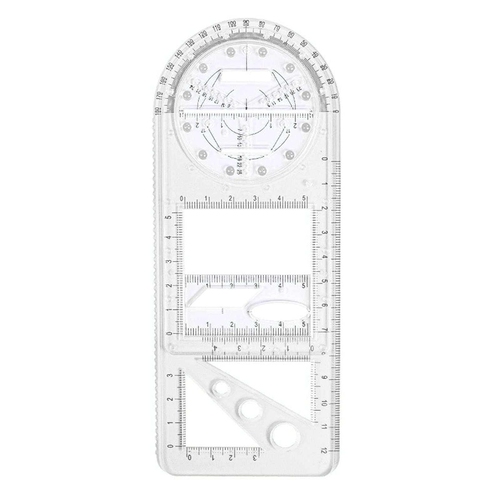 VALINK Helix Angle and Circle Maker - Multifunctional Geometric Ruler & Drawing Template for Math, Engineering, and Design | Perfect for Students, Architects, and DIY Projects | School & Office Supplies Measuring Tool