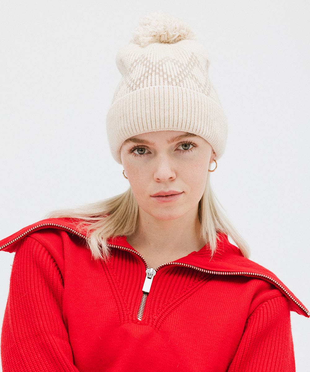 Elio Pom Beanie - Soft Winter Knit Hat with Faux Fur Pom for Men & Women - Perfect for Skiing, Snowboarding & Cold Weather Fashion