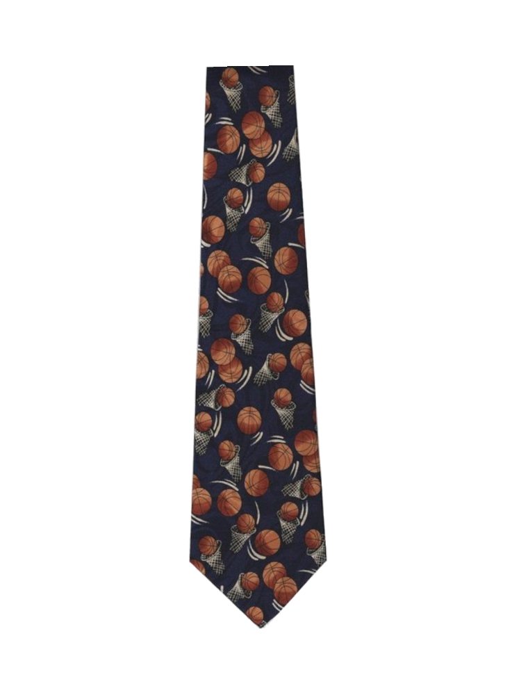 Steven Harris Blue Basketball Necktie for Men - Office & Sports Events