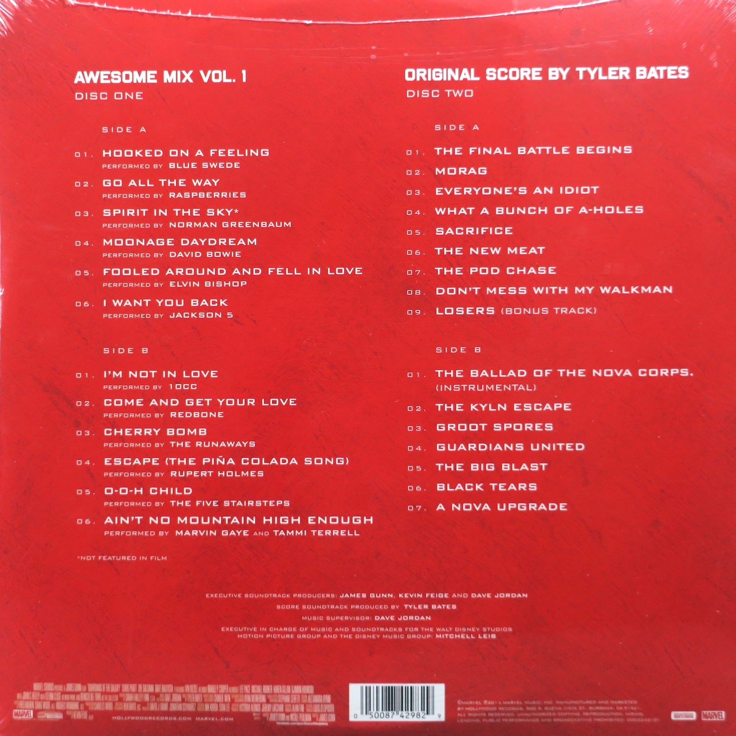 Guardians of the Galaxy (Original Mixtape & Score) Soundtrack - Limited Edition Red & Yellow Vinyl 2LP Record - Perfect for Marvel Movie Fans & Vinyl Collectors