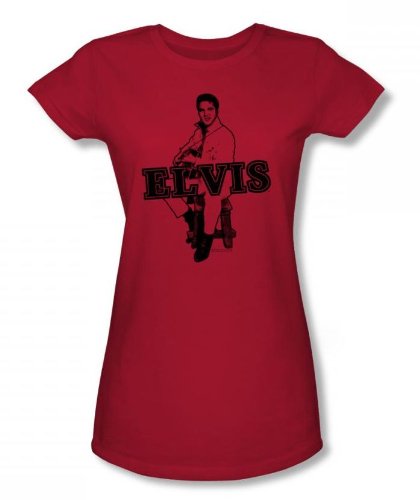 Elvis - Red Jamming Juniors T-Shirt | Vintage Rock Music Tee for Kids | Perfect for Concerts, Birthday Parties & Casual Wear