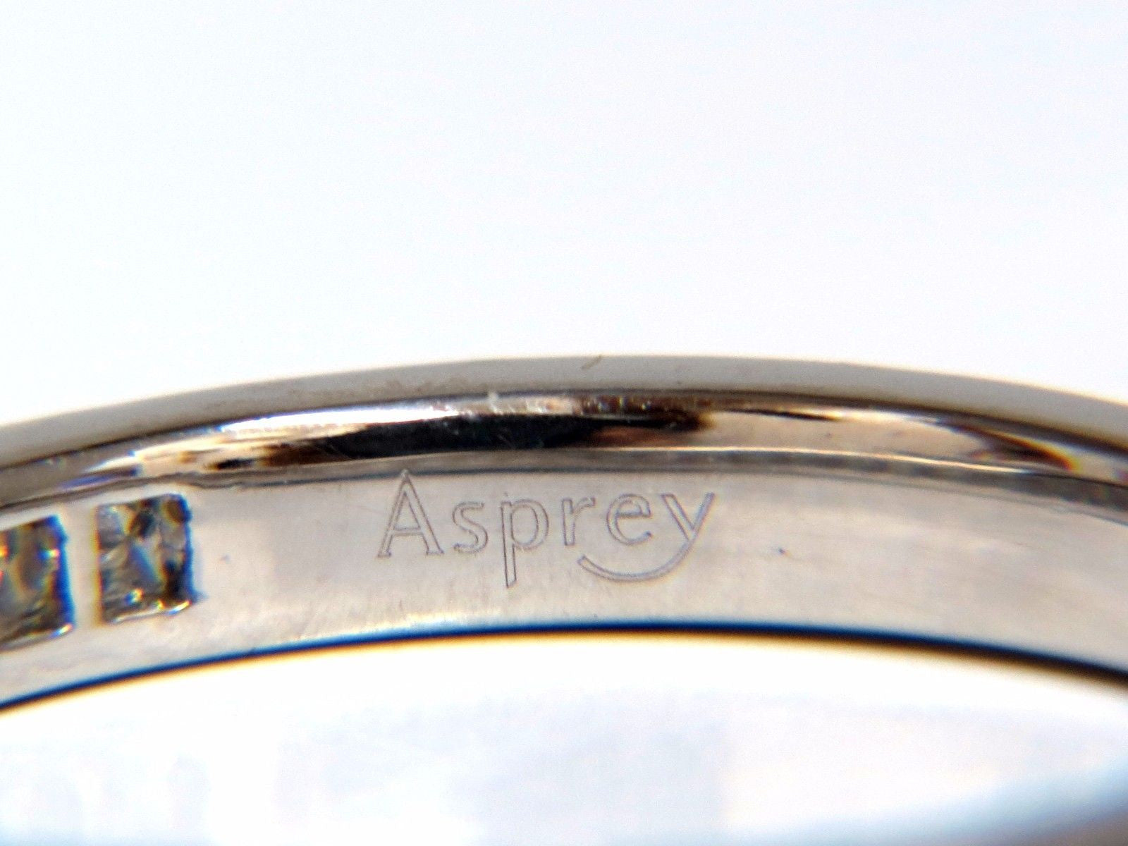 Authentic Asprey 0.65ct Natural Princess Cut Diamond Band Ring - Elegant Wedding, Engagement & Anniversary Jewelry for Women