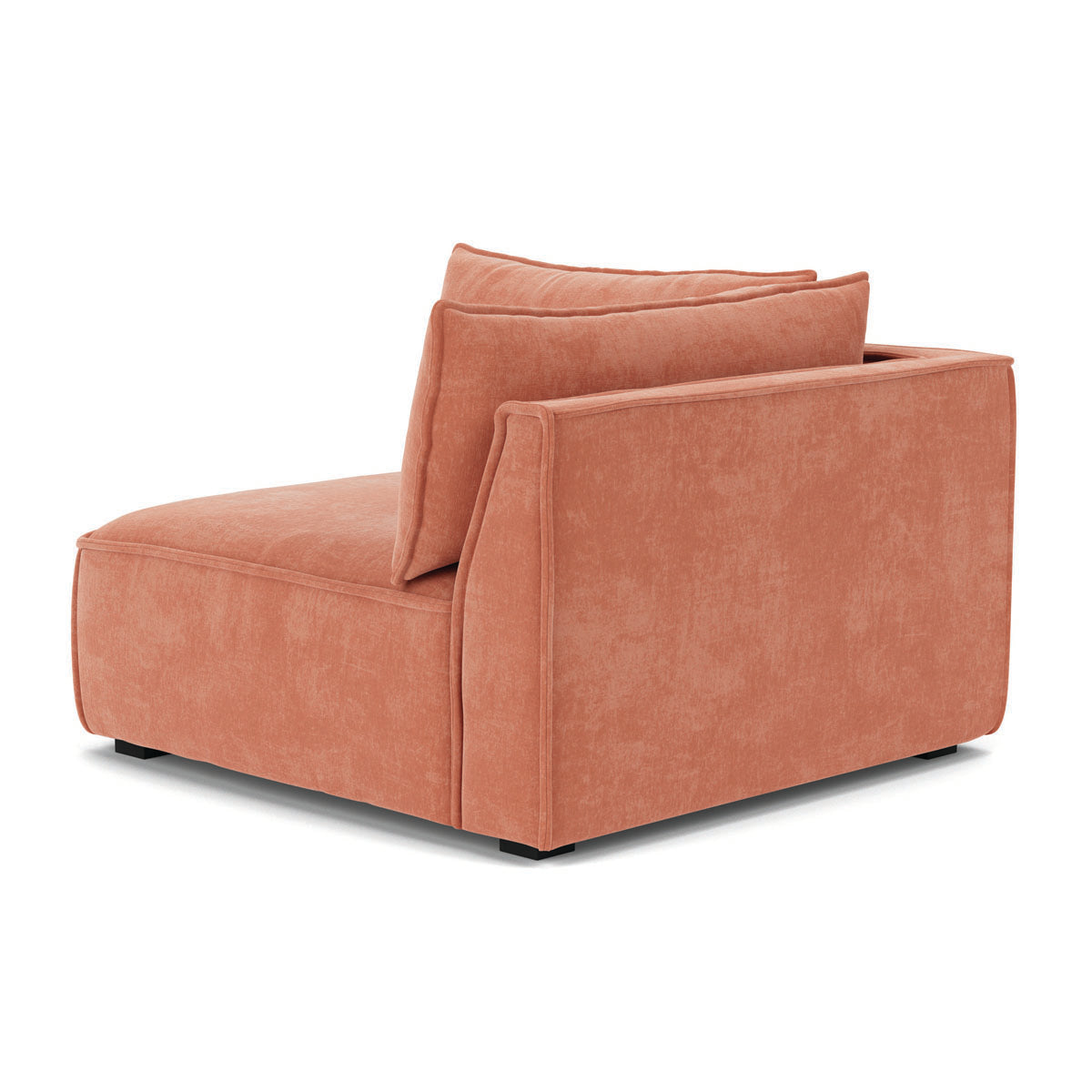 Daphne Fabric 1-Seater Right Corner Modular Sofa - Compact Sectional Couch for Small Spaces, Living Rooms & Apartments