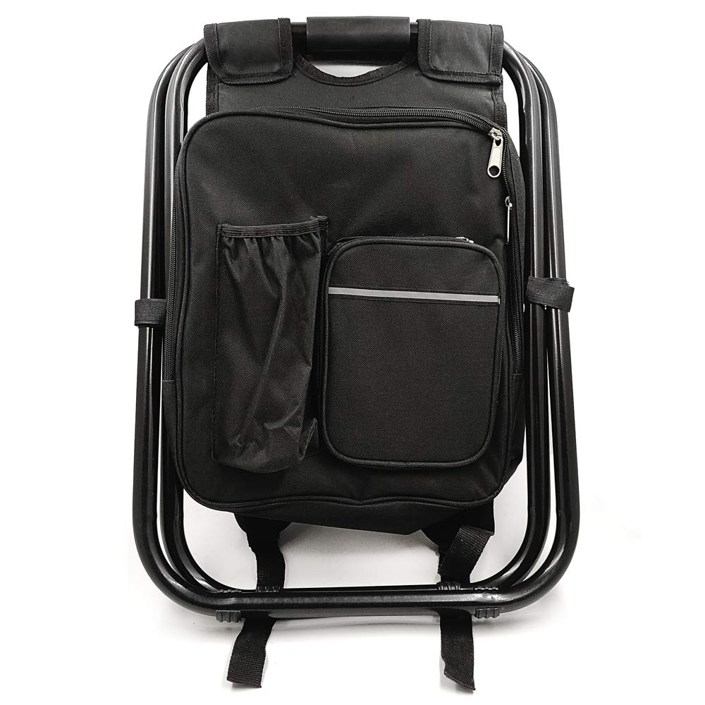 Portable Folding Stool with Insulated Cooler Backpack - Lightweight Camping Chair for Beach, Fishing, Hiking & Outdoor Adventures - Perfect for Picnics, Tailgating & Travel