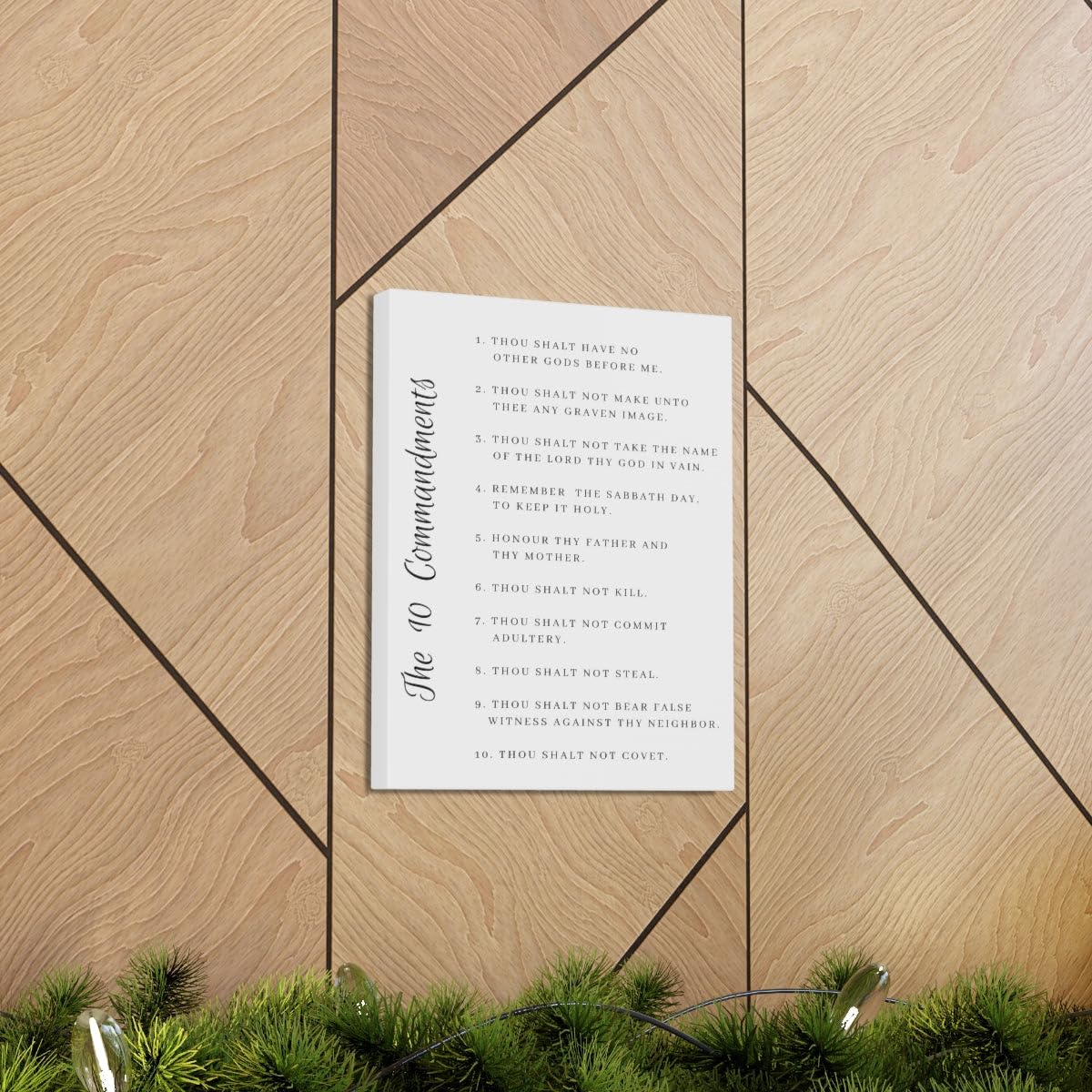 10 Commandments Christian Wall Art Print - Ready to Hang Bible Verse Decor for Home, Church & Office - Express Your Love with Inspirational Scripture Gifts