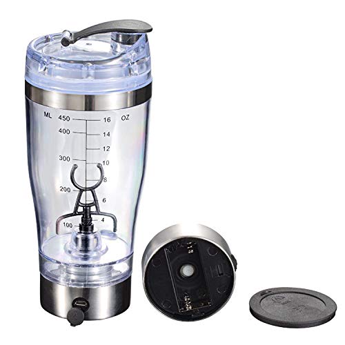 Electric Protein Shaker Bottle 16oz - Portable Self-Stirring Vortex Mixer Cup for Protein Powder & Supplements - Perfect for Gym, Workouts & Post-Exercise Recovery