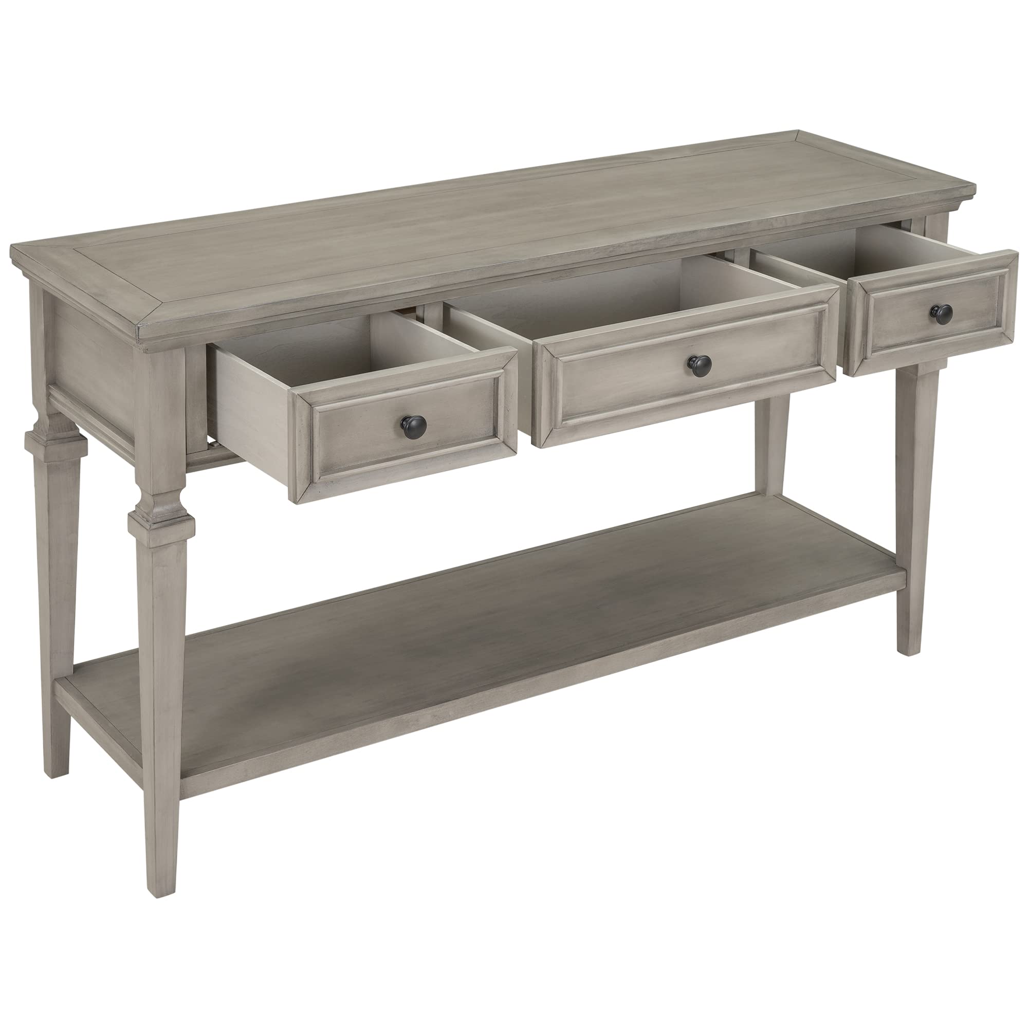 P PURLOVE Console Table with 2 Drawers & Open Shelf - 42