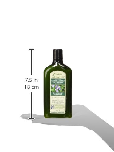 Avalon Organics Rosemary Conditioner - 11 Oz (Pack of 3) | Sulfate-Free, Vegan Hair Care for Dry & Damaged Hair - Perfect for Daily Use & Scalp Nourishment
