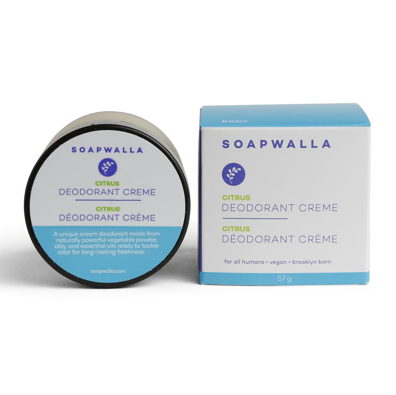 Natural Citrus Aluminum-Free Deodorant Cream for Women & Men | Vegan, Cruelty-Free, Clean Skincare | 2 oz (57g) | Fresh All Day for Workouts & Daily Use