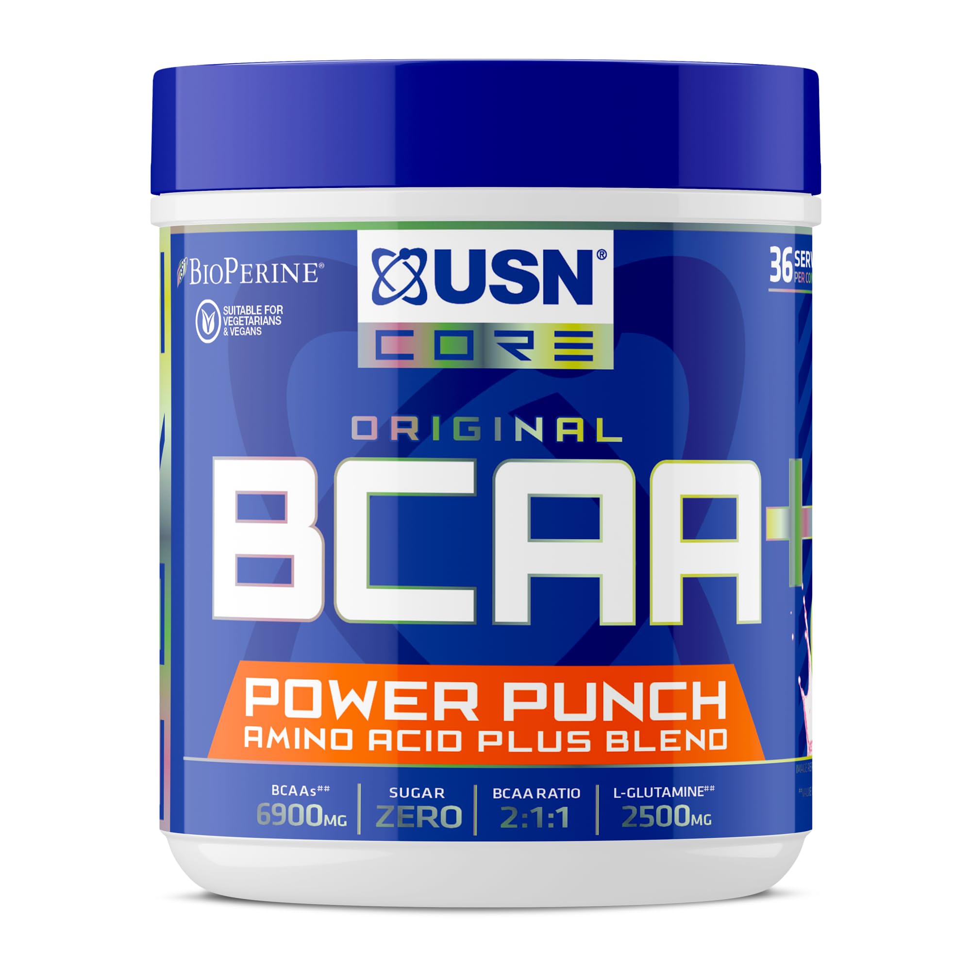 USN Watermelon BCAA Power Punch - Premium Branched-Chain Amino Acid Supplement for Muscle Recovery & Workout Performance | Ideal for Gym, Fitness & Post-Training Recovery
