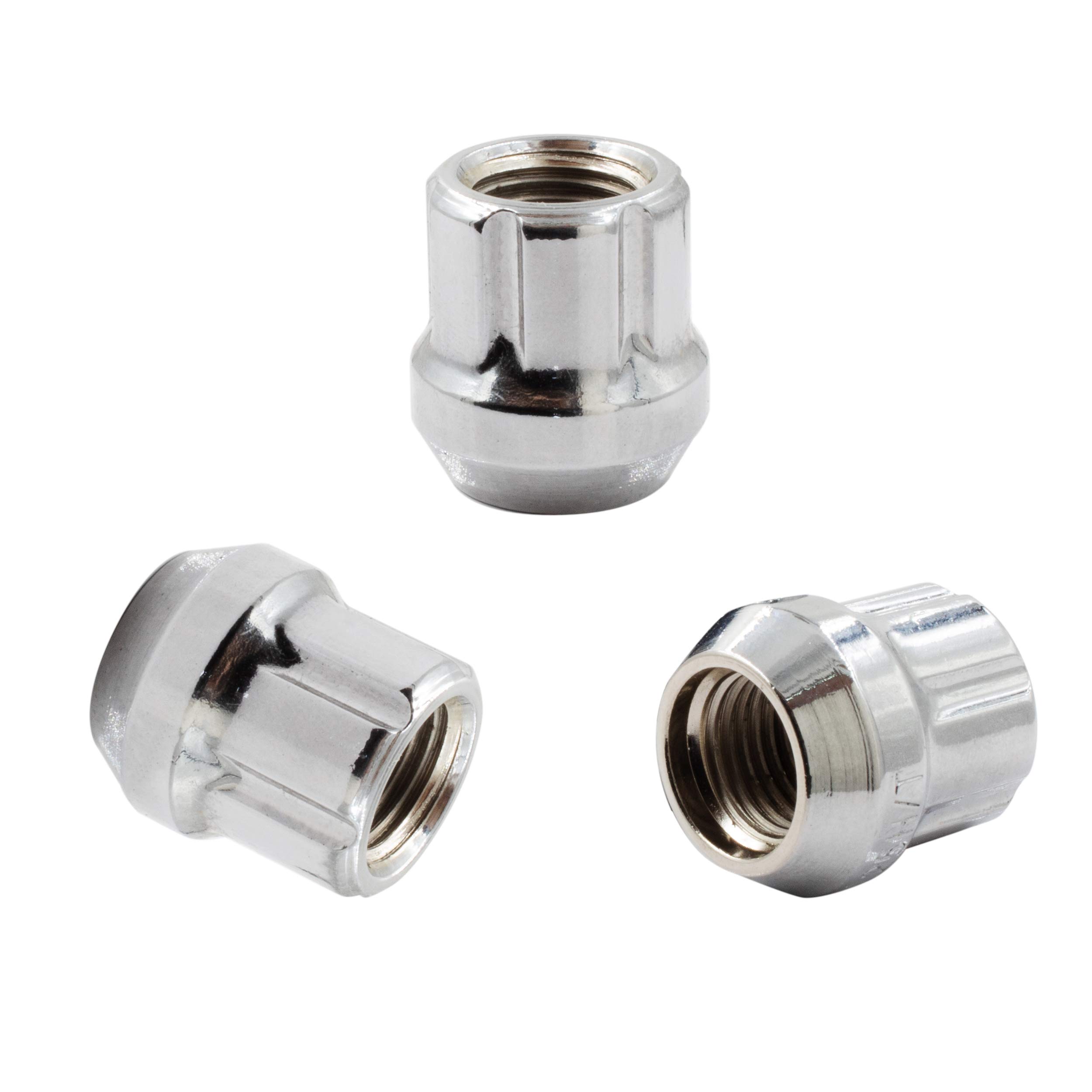 Chrome 14x1.5 Spline Lug Nuts Set of 20 - for Car Wheels & Trucks
