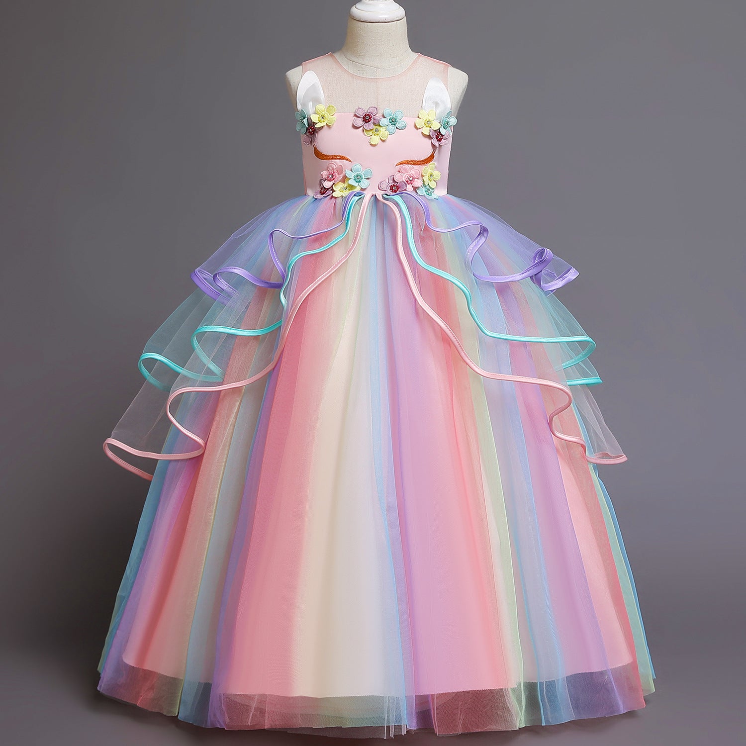 Baby Girl & Toddler Princess Dress - Summer Rainbow Flower Girl Dress for Christmas Pageant & Special Occasions | Perfect for Weddings, Parties & Photo Shoots
