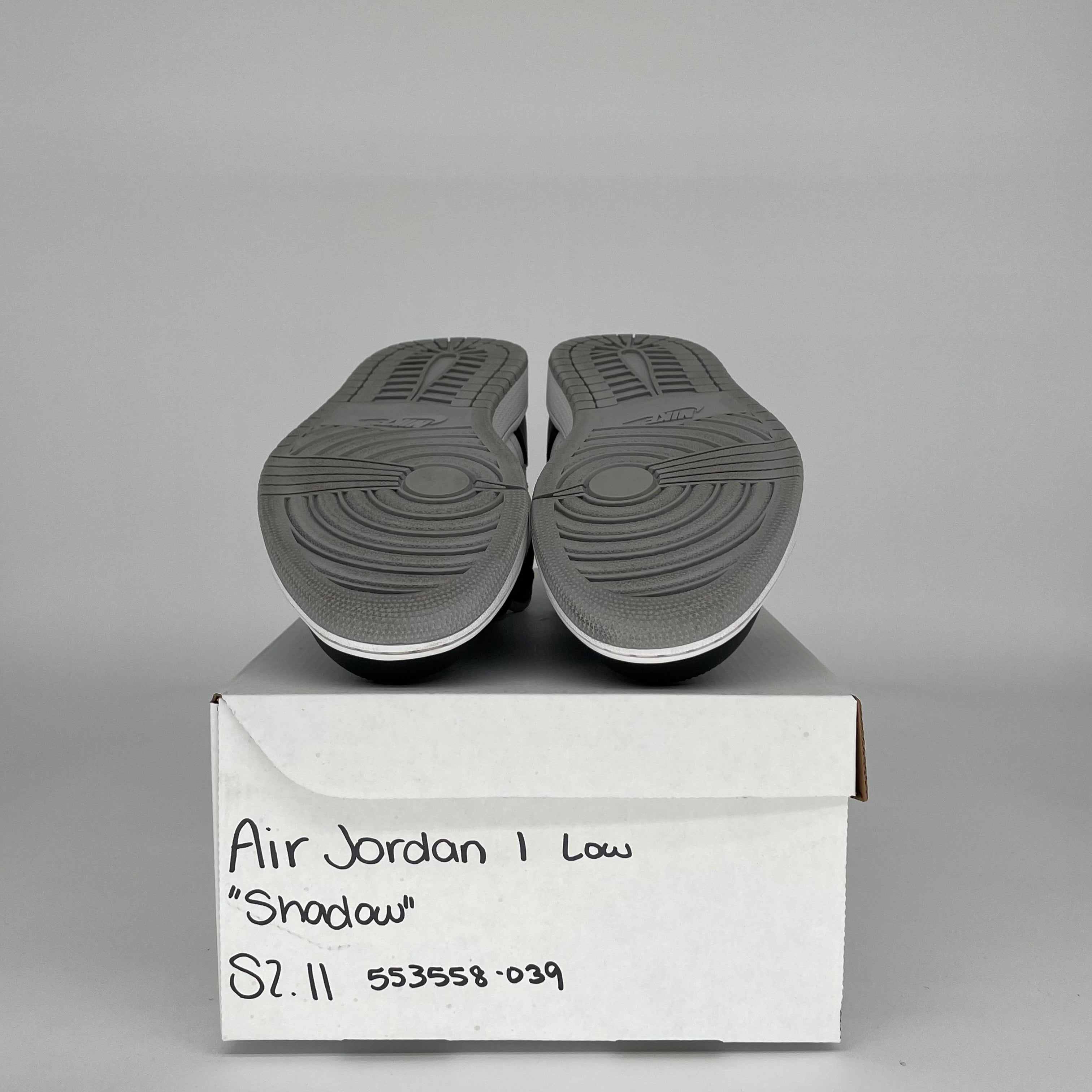 Original Air Jordan 1 Low Shadow Toe Men's Sneakers - Size 11 (553558-052) | Basketball Shoes & Casual Streetwear for Everyday Style