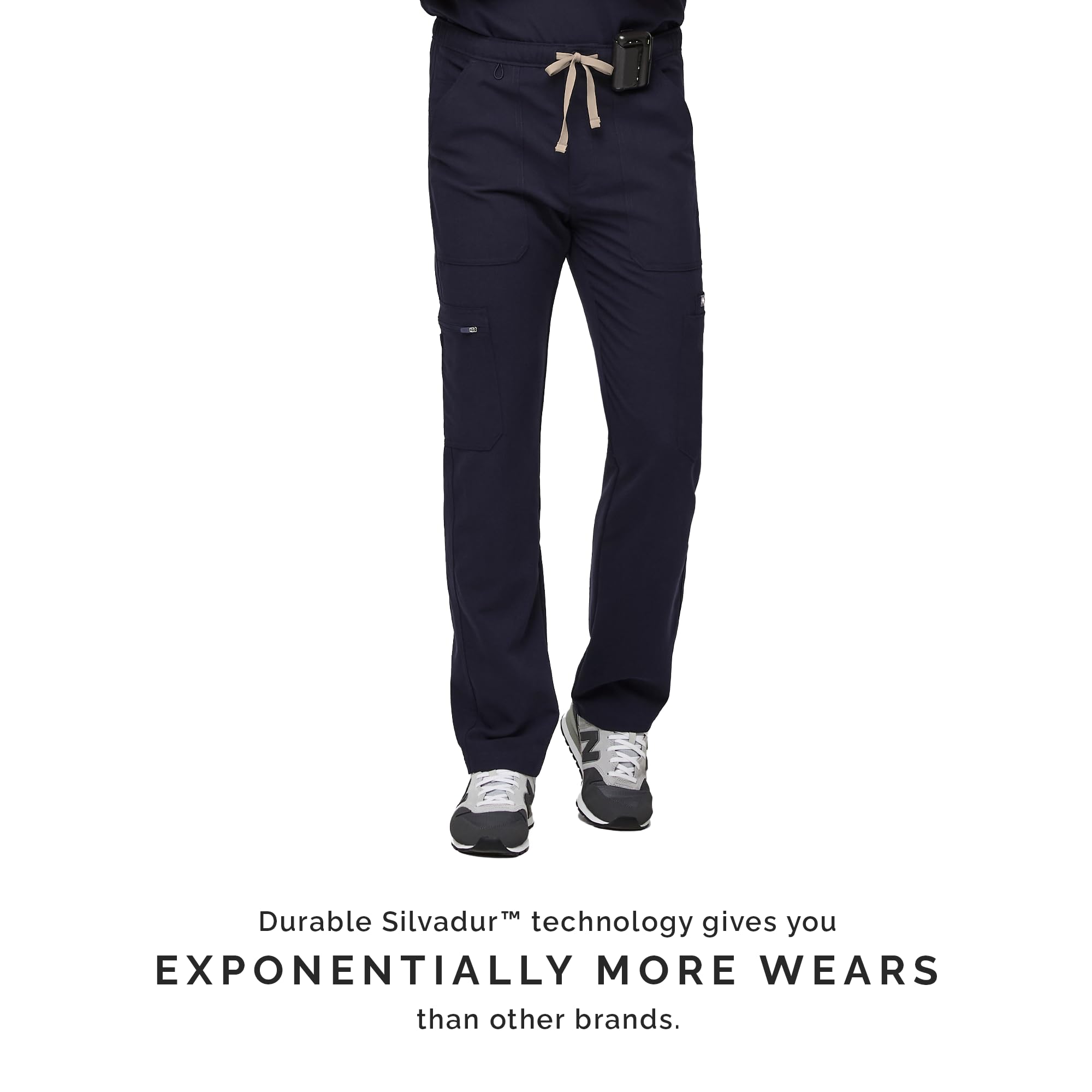 FIGS Cairo Cargo Scrub Pants for Men - Classic Straight Leg Fit, 9 Pockets, 4-Way Stretch, Anti-Wrinkle, Comfortable Medical Workwear for Doctors, Nurses & Healthcare Professionals - Perfect for Hospital Shifts & Clinical Duties