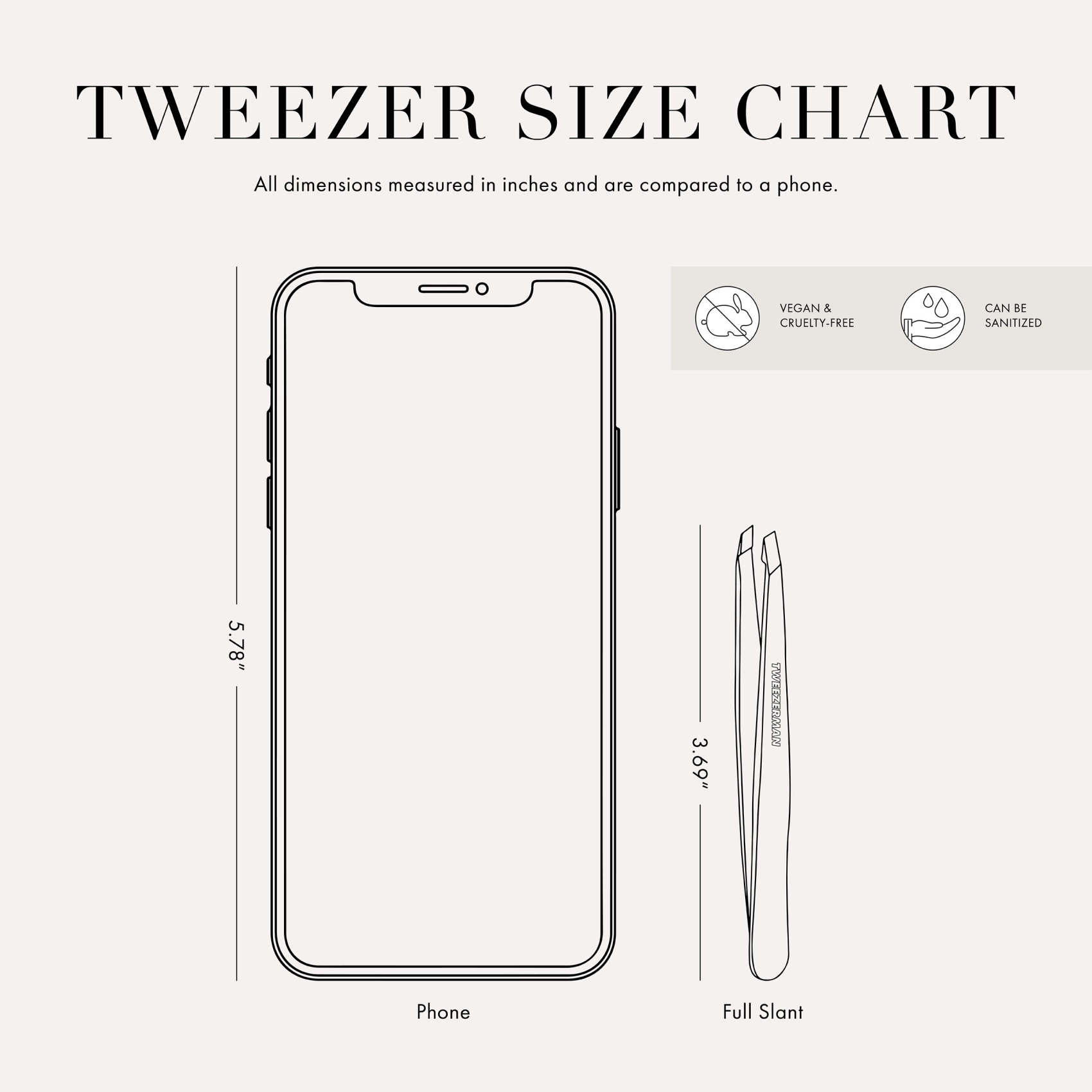 Tweezerman Slant Tweezer - Precision Stainless Steel Tweezers for Eyebrows, Splinters & Ingrown Hairs - Perfect for Grooming, First Aid & Beauty Routine