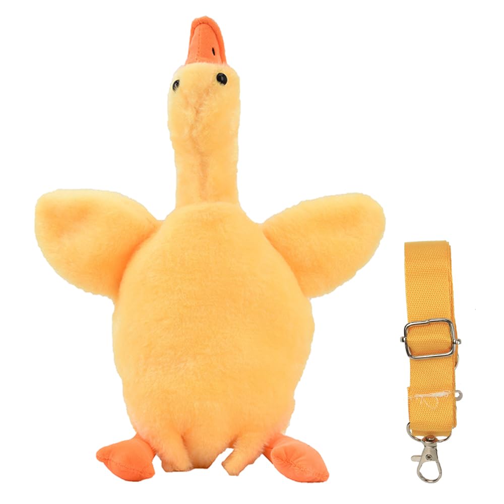 1Pcs Cute Duck Crossbody Bag - Cartoon Animal Shoulder Bag with Fluffy Texture - Perfect Gift for Women & Girls - Ideal for School, Shopping, and Travel Accessories