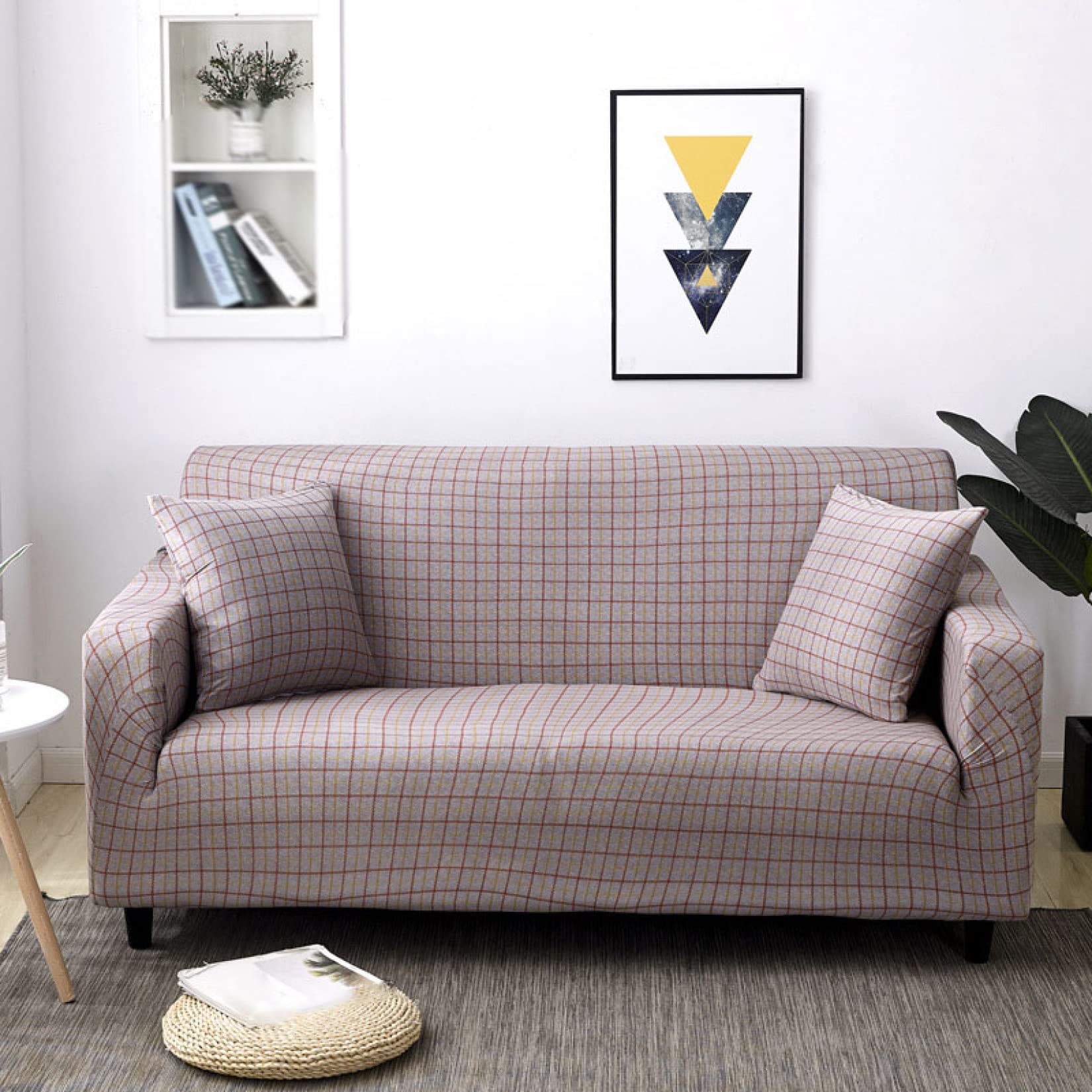 U-Shaped Non-Slip Sofa Cover - Breathable Polyester Furniture Protector with Anti-Skid Foam for Couches, Pets & Pets (Dogs & Cats) - Perfect for Living Room, Family Room & Pet-Friendly Homes