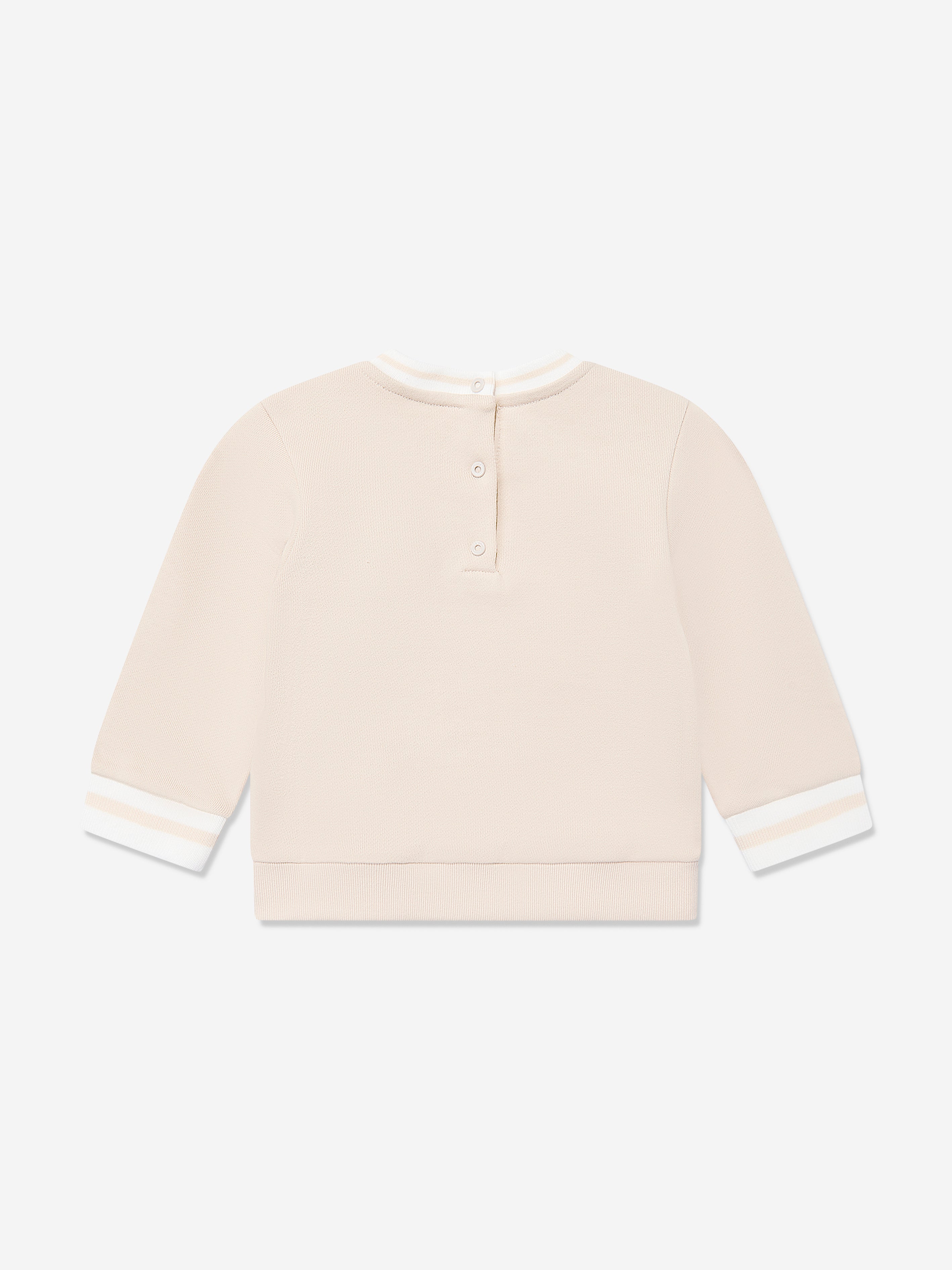 Soft Beige Baby Animal Logo Sweatshirt - Cute & Cozy Pullover for Kids & Toddlers - Perfect for Playdates, Family Outings & Casual Wear